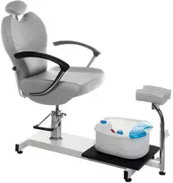 Beauty System Pedikiūro kėdė su pėdų masažuokliu BR-2301, šviesiai pilka