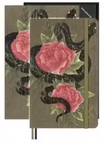Moleskine Notes MOLESKINE Snake Roses 2025, L, 13x21cm, w linijos, dėžutėje