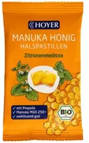 KNYGA Manuka medaus pastilės gerklei, ekologiškos, 30 g