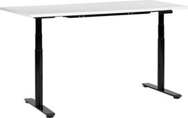 Kompiuterio stalas reguliuojamo aukščio Beliani Destin IV, 160 cm x 72 cm, 67 - 132 cm, balta sp./juoda sp.