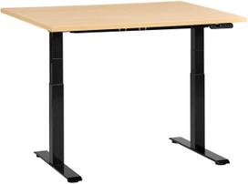 Kompiuterio stalas reguliuojamo aukščio Beliani Destines, 120 cm x 60 cm, 63 - 128 cm, ruda sp./juoda sp.
