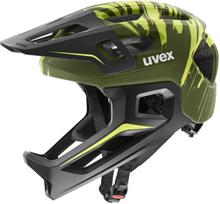 Vaikiškas dviratininko šalmas Uvex React Jr Fullface, žalias