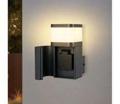 Brilagi - Lauko sieninis šviestuvas su SCHUKO lizdu PILLAR 1xG9/11W/230V IP44 antracitas