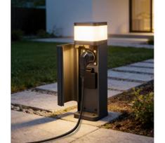 Brilagi -Lauko šviestuvas su 2 SCHUKO lizdais PILLAR 1xG9/11W/230V IP44 antracitas