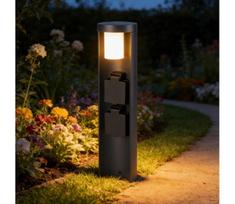 Brilagi - Lauko šviestuvas su 2 SCHUKO lizdais PILLAR 1xG9/11W/230V IP44 antracitas