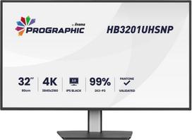IIYAMA HB3201UHSNP-B1 32inch IPS BLACK 2.0 panel 3840x2160 UHD DCI-P3 99per Pantone Certified Delta E 2 USB-C Dock LAN/96W PD/DP