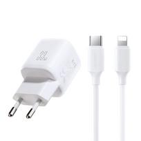 Įkroviklis Joyroom JR-TG7 33W USB-C/USB-A + USB-C to Lightning 30W 1.0m cable baltas