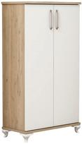 Batų spintelė Kalune Design Ari, balta sp./riešuto sp., 32.5 cm x 72 cm x 120 cm