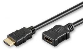 Kabelis MicroConnect HDMI male - HDMI female 4K@30Hz HDMI male, HDMI female, 2 m, juoda sp.