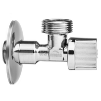 Kampinis ventilis Invena ZW-50-010-L, unitazo bakeliui, skalbimo mašinai, 1/2" x 3/8"
