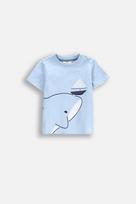 COCCODRILLO marškinėliai trumpomis rankovėmis HAPPY RETRO BOY NEWBORN, mėlyni, WC5143201HBN-036-086, 86 cm