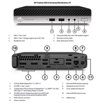 HP Renewed Grade A | ProDesk 400 G4 | Intel Core i3 | i3-8100T | 8GB | SSD | 128GB | Intel UHD Graphics 630 | Windows 11 Pro