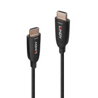HDMI Laidas - LINDY Šviesolaidinis Hibridinis HDMI 8K60 Laidas, 20 m, Juodas