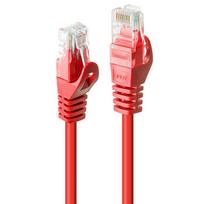Tinklo Kabelis - LINDY Cat.6 U/UTP Tinklo Kabelis, RJ45, M/M, 250MHz, CCA, Raudonas