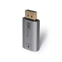 Adapteris - LINDY DisplayPort į HDMI Aktyvus Keitiklis, 8K60Hz, 3840x2160@120Hz, 48Gbps, Pilkas