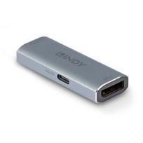 Adapteris - LINDY DisplayPort 1.4 Repeater 8K60 10m / 4K60 20m, Sidabrinis