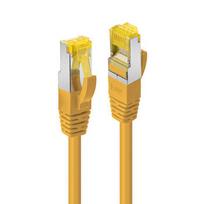Tinklo Kabelis - LINDY RJ45 S/FTP LSZH Tinklo Kabelis, Cat.6A Kištukas, Cat.7 Neapdirbtas Kabelis, 1 m, Geltonas