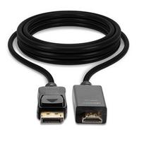 DisplayPort Kabelis - LINDY DisplayPort į HDMI Kabelis, 3840x2160@30Hz, 1 m, Juodas