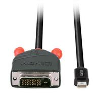 Adapteris - Mini DisplayPort į DVI 1m 1920x1200@60Hz Nikelio Danga