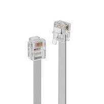 Tinklo Kabelis - LINDY RJ12 Tinklo Kabelis 6P6C, M/M, 5 m, Pilkas