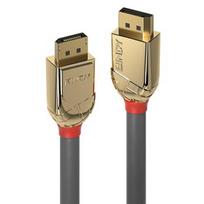 DisplayPort Kabelis - LINDY Gold Line DisplayPort 1.2 Kabelis, M/M, 4096x2160 60Hz, 5 m, Pilkas