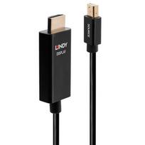 Adapteris - LINDY Mini DisplayPort į HDMI Kabelis, 4096x2160@60Hz, 2 m, Juodas