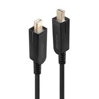 DisplayPort Kabelis - LINDY Šviesolaidinis Hibridinis Mini DisplayPort 1.4 Kabelis, 7680x4320, 60Hz, 30 m, Juodas