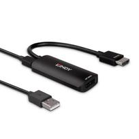 Adapteris - LINDY HDMI 4K60Hz į DisplayPort 1.2 Apdateris HDCP 2.2 USB Maitinimas
