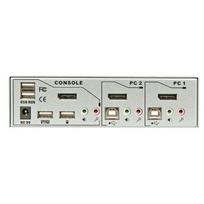 KVM Perjungiklis - 2 Port DisplayPort 1.2 KVM Perjungiklis 3840x2160@60Hz USB 2.0 Garso