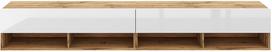 TV staliukas Derby, balta sp./rusva sp., 32.8 cm x 280 cm x 31 cm