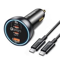 Automobilinis įkroviklis Su "qualcomm Quick Charge 5" Usb-c Usb-a 160 W - Pilkas