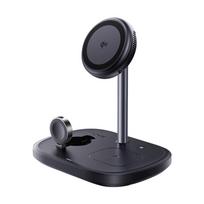 Indukcinis įkroviklis "3-in-1", Skirtas Išmaniesiems Telefonams, Laikrodžiams, Ausinėms Su Aušinimu, 45 W Usb-c Laidas - Juodas