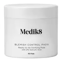 Medik8 - Blemish Control Pads - Ready-to-Go Clarifying Pads - Nealkoholiniai Šveičiantys Vatos Diskeliai Probleminei Odai - 60vnt