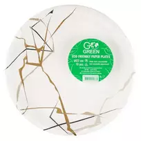 GoGreen Eco-friendly paper plates Marble Go Green, 22cm diameter, 10 pieces / 0.11kg