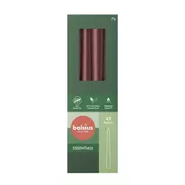 bolsius Table candles, 4 pieces in a box, 245/24mm, dark red