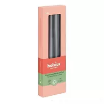 bolsius Table candles, 4 per box, 245/24mm, gray