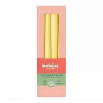 bolsius Table candles, 4 pieces in a box, 245/24mm, yellow