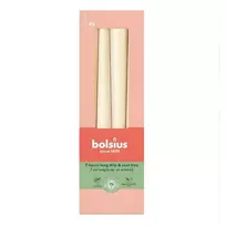 bolsius Table candles, 4 per box, 245/24mm pearl finish