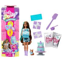 Lėlė su priedais Mattel Barbie Party Unboxed Pet Birthday, 25 cm, mėlyna sp.