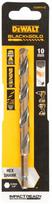 Metalo grąžtas Dewalt, medienai/metalas/plienui, hss, hex 1/4, 10 mm x 13.8 cm