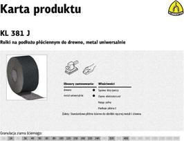 Alexander KLINGSPOR ROLL WITH CLOTH BACKING KL381J 200 mm gr. 80 (50mb)