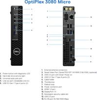 Dell Renewed Grade A | OptiPlex 3080 Micro | Intel Core i5 | i5‑10500T | 8GB | SSD | 256GB | Intel UHD Graphics 630 | Windows 11 Pro