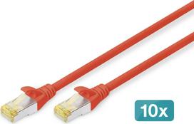 Digitus CAT 6A S/FTP patch cord, 10 pieces