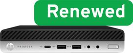 HP RENEW | Grade A | ProDesk 600 G4 Desktop Mini PC | Intel Core i3 | i3-8100T | 8GB | SSD | 128GB | Intel UHD Graphics 630 | Windows 11 Pro | 12 month(s)