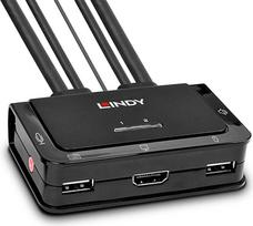 Lindy 2 Port HDMI 4K30, USB 2.0 and Audio Cable KVM Switch