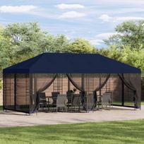 Paviljonas su šoninėmis sienelėmis 6 x 3 m Mėlyna