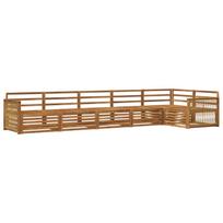 Lauko sofos komplektas 6 pcs Natūrali Kietos akacijos mediena
