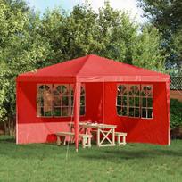 Šventinės palapinės šoninė siena 2 pcs 300 x 195 cm Raudona