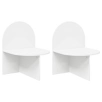 Naktinis staliukas 2 pcs Balta 48 x 49 x 65 cm Dirbtinė mediena