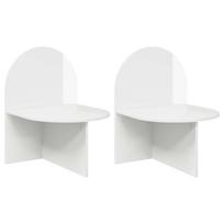 Naktinis staliukas 2 pcs Itin blizgi balta 48 x 49 x 65 cm